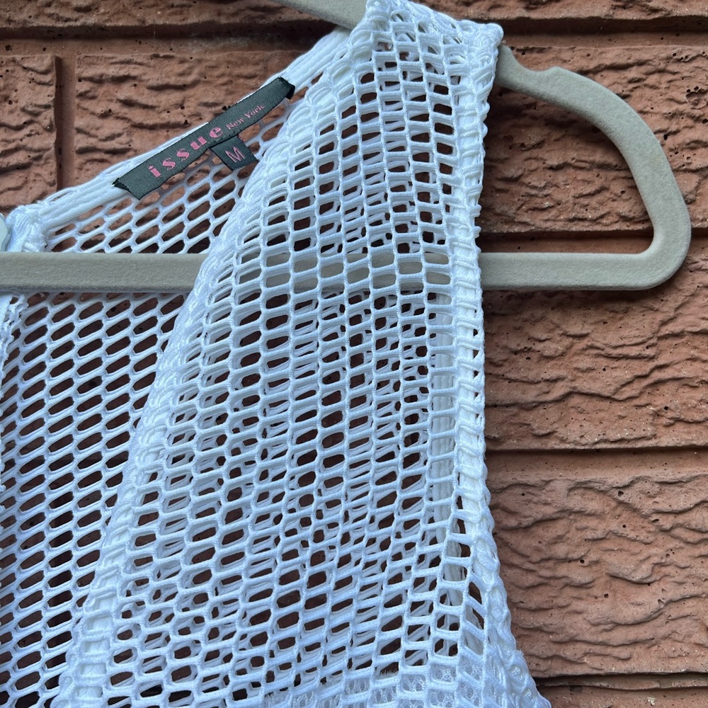 Issue New York white mesh hi-lo dress - Picture 3 of 5